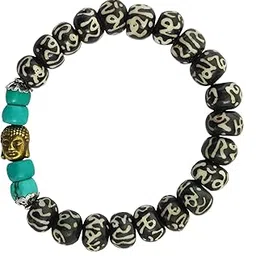 mehrunnisa Buddhist Black Beads Mantra OM - Mani - Padme - Hum Bracelet – Unisex-picture-31