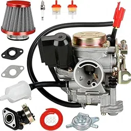 EOPOAYI GY6 50cc Carburetor Replacement for Tao tao 50cc 49cc 4-Stroke Engine Chinese Scooter Moped ATM50 Pony VIP, PD18J 139QMB Carb for Taotao CY50 Thunder Roketa Jonway Lance Icebear Scooter Parts-picture-16