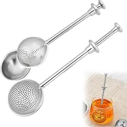 Tea Strainer Infuser, Strainer, Stainless Steel Tea Strainer Infuser, Tea Strainers for Loose Leaf Tea, Length for Easy Brewing, Silver Tea Diffuser for Green Tea and Black Tea-picture-12