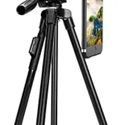 Lapras HD Optical Zoom 16x Mobile Telephoto Lens Kit Dual Focus Magnification Telescope with 388 DSLR Camera Tripod for Camera with Mobile Clip Holder + Selfie Trigger 2 Section Lever-image-1
