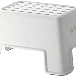 Ikea Boutique Store Polypropylene Plastic Bolmen Solid Step Stool (Standard, White)-picture-65