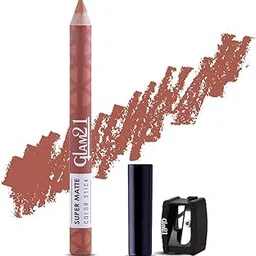 Glam21 Super Matte Colorstick Lipstick|Natural Wooden Lipstick | Long Lasting | Ultra Pigmented | Light Weight -3.5 Gm | 14-Penelope-picture-38