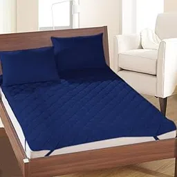 Rajasthan Crafts Microfiber Double Bed Water Proof and Dust Proof King Size Mattress Protector (72 x 78 inch, Blue)-image-8
