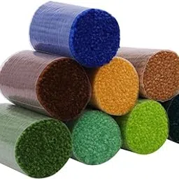 EXCEART 18 Pcs Latch Hook Kit Colorful Yarn Bundles Precut Rug Yarn DIY Latch Hook Yarn for Handmake Craft Sewing Knitting (Dark Colors)-picture-45