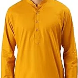 vastramay Men's Cotton Linen Short Kurta-picture-35
