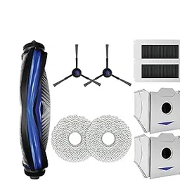 Replenishment Kit, Compatible with Ecovacs Deebot N30 Pro Omni Robotic Vacuum Cleaner, Includes One Main Roller Brush, Two Spinning Side Brushes, Two Filters, Two Mops, Two Dust Bags-image-30
