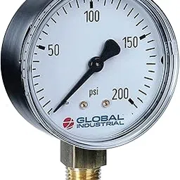 Global Industrial 2" Pressure Gauge, 100 PSI, 1/4" NPT LM, Steel-image-7