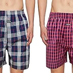fflirtygo Premium Mens Boxer Combo, Made in India for Indians with 100 % Soft Combed Cotton. (Pack of 2 Red and Dark Blue)-picture-49