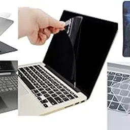 Anjo TPE 5 In 1 Combo Of Laptop Screen Protector, Keyguard, Laptop Lid And Trackpad Area Lamination And Mouse Pad For All 15.6 Inches Laptops (Matte, Transparent)-picture-21