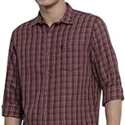 the indian garage co Men's Cotton Regular Fit Checkered Full Sleeves Cutaway Collar Casual Shirt-picture-37