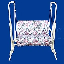 S K Grill Art Swing (Jhula) with Stand for Home Indoor/Balcony/Garden/Patio (Single Seater, White)-picture-27