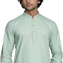 Men Lavender Pure Cotton Self Jaquard Kurta Pyjama-image-45