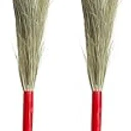 Grass Broom | Meghalaya Grass Jhadu for Home Cleaning | Long Lasting & Durable Zadu | Removes Fine Dust from Floor & Ceiling | Plastic Handle | Lightweight & Eco-Friendly, Pack of 2-picture-13