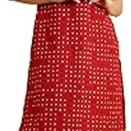 w for woman Red Abstract Printed Cotton Flax Sleeveless Straight Kurta and Pants Co-ord Set-picture-24