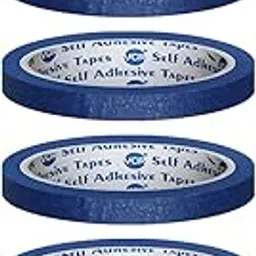 VCR Blue Masking Tape - 20 Meters in Length 06mm / 0.25" Width - 6 Rolls Per Pack - Easy Tear Tape, Best for Carpenter, Labelling, Painting and leaves no residue after a peel.-image-47