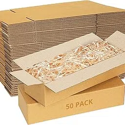 Wall-D 3 Ply Corrugated Box (50 Pack) Shipping Packing Brown Carton Boxes 12 x 4 x 3 inch - Multipurpose Storage Box for Courier E- Commerce Gift Packaging 30 x 10 x 7 cm-picture-49