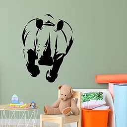 SnappySticker Rhino Wall Sticker PVC Vinyl Easy to Stick (27 X 35)-picture-30