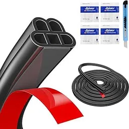 STHIRA® 52.5Ft Car Door Seal Strip Weather Stripping Car Rubber Seal Cuttable Door Edge Weather Strip Automotive Soundproof Door Trim Seal Universal Door Edge Rubber Trim for SUV, Van, Pickup Trunks-picture-35