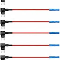 KMH 12V Mini Fuse Tap Adapter Kit Add-A-Circuit with Dual Slot Holder for Mini Blade Car Fuses, Easy Installation, Universal for Cars, SUVs, Trucks, Motorcycles, DIY (Pack fo 10)-picture-34