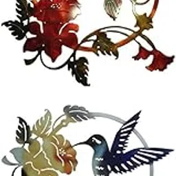 LICHTS 2 Pieces Metal Bird Wall Sculpture Art Hanging Indoor Outdoor Home Decor|Home & Garden | Yard, Garden & Outdoor Living | Garden Décor| Other Garden Décor-picture-22