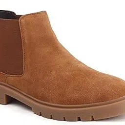 carlton london Women’s Suede Chelsea Boots with Elastic Side Panel-picture-38
