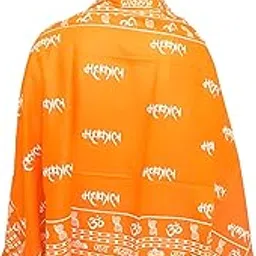 Desi Legacy Mahakal Cotton Gamcha – 180x91 cm – Orange Religious Towel with “ॐ”, “महाकाल” & “जय महाकाल” Print – 200 GSM Pure Cotton – For Face, Hands & Spiritual Use-picture-23