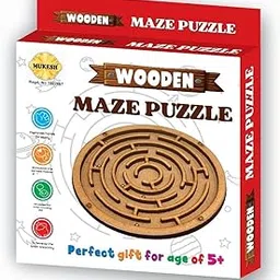 Mukesh 6'' inches Wooden Labyrinth Maze Puzzle Toy| Perfect Indoor Board Game Ball in a Maze Puzzle Toys | Premium Gift for Growing Child & Young Adults | Safe for Children | 5+ yrs (BIS Approved)-picture-39