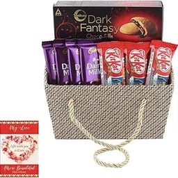 SFU E Com Premium Jute Basket With Premium Chocolates | Valentine Chocolate With Love Greeting Card | Valentine Chocolate Hamper | 833-picture-15