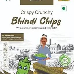 BAKAHU Crispy & Crunchy Bhindi (Okra) Chips, Vacuum Fried Delights, Combo Pack - 50g Each (Pack of 4)-picture-31