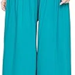 Women Wide Leg Flared Rayon Palazzo-image-12