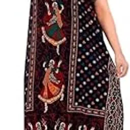 harvik international Stylish Cotton Traditional Printed Nighty for Women with Short Sleeves-picture-27