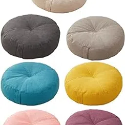 Jazzy Pearls® Round Floor Pillow Premium Small for Yoga Sofa Bed Adults Kids Floor Seating Beige|Home & Garden | Home Décor| Pillows-image-62