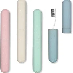 NEXCURIO Plastic 4 Pack Travel Toothbrush Case, Nexcurio Portable Breathable Toothbrush Holder For Travel/Camping/School/Home, Green-image-46