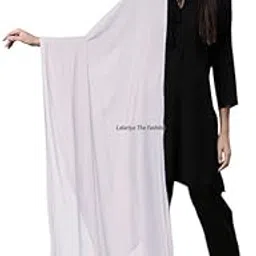 lalariya the fashion Women's Chiffon Plain Casual Dupatta - 2.25mtr | Lightweight for Everyday Styling | Perfect for Festivals, Parties, Traditional & Contemporary Outfits-picture-23