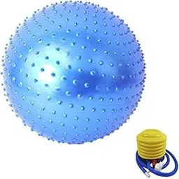 SHOPOLIFE Gym Ball for Exercise with Air Pump, PVC Anti-Burst & Slip Swiss Stability Ball for Workout, Fitness and Yoga, Exercise Ball for Men & Women (1 Pc - Multicolor)-picture-18