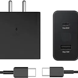 35W Type-C Charger for Samsung Galaxy Tab A9+ Original QC Adapter Type C 3.0A High Speed Fast Turbo Charge QC 3.0 Smart SinglePort with 1m Type-C to C Black Charging & Sync Cable (Black, VT.Y1)-image-3