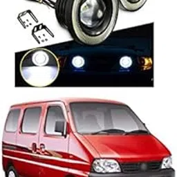 15W 3.5" White LED Fog Light Lamps with White Angel Eye Ring Compatible with M-aruti S-uzuki E-eco, Set of 2-picture-13