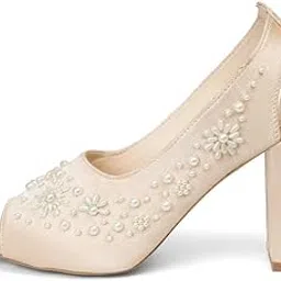 The Moonpetal Grace Hand Embellished Luxury Heel-image-11