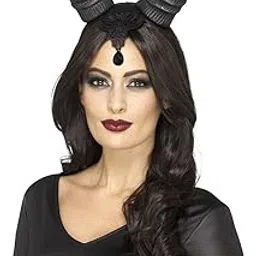 smiffys Demonic Queen Horns, on Headband Size: One Size-picture-28