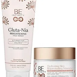 BE Infinity Gluta-Nia Brightening Face Wash & Hydrating Skin Rejuvenating Moisturizer Set – Skin Brightening, Hydration, Anti-Aging, Kojic Acid, Glutathione, Hyaluronic Acid-picture-30