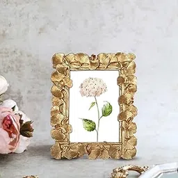Art Street Table Photo Frame Gingko Golden Leaf Photo Frame is splendid Photoframe Tabletop Picture Frame for Table, Desk, Birthday, Wedding, Return Gift (4x6 Inch)-picture-50