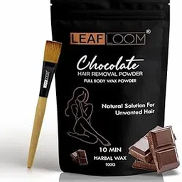 Chocolate Body Wax Powder, Natural Hair Removal Solution,10 Min Painless Herbal Hair Removal Waxing Powder, All Types Of Hair Skin Hands Legs Underarms Private Bikini Part 100Gm-image-0