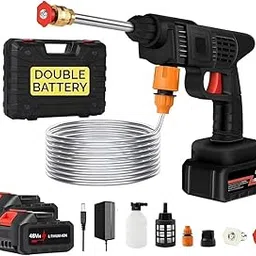 Cordless Pressure Washer with Pure Copper Motor, 21V Li-ion Battery, 40cm Extension Rod, Dual Water Outlets, Foam Pot, 30-45 Min Runtime-picture-24