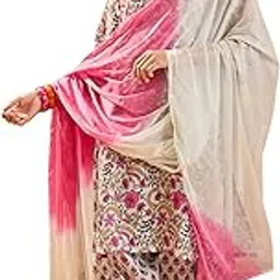 ethnicjunction Women's Light Blue Cotton Blend floral Print Straight Kurta With Afghani Pant And Dupatta Set | Ethnic Set-picture-22