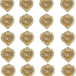 Wonder Care | Diya (of 20 Pcs) Candle Holder Diya for Diwali Home Decoration - Golden Metal Diya for Home Decor | Mandir | Gift | (Diya-20pc)-picture-66