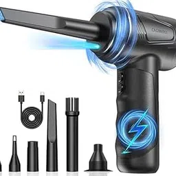 Cordless Electric Air Blower - 3 Speed Duster Cleaner with LED Light - No Canned Air or Car Dusters-image-56