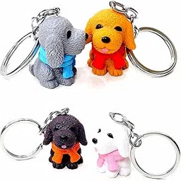 jsr enterprises JSR Premium Cute Puppy Dog Keychains with Scarves, Set of 2, Decorative Dog Keychain Collection For Valentines Day Teddy Day Propose Day Chocolate Day Perfect Gifts For Your Loved Ones-picture-41
