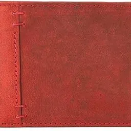 dcent kraft Men's Genuine Leather Wallet, Hunter Red Coin Pocket and ID Window Wallet for Boys (RED)-picture-35
