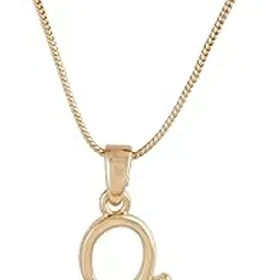 sundara jewels Women's Metal Rose Gold Plated Peacock Shaped Pendant - Elegant Green Accent, Free Size-picture-17