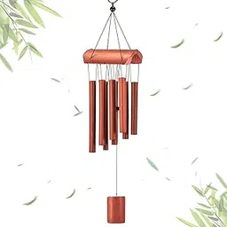 DONGDA 8 Tubes Bamboo Wind Chimes, Copper-Red Wind Chime for Outside, Wooden Wind Chimes Bamboo Zen Wind Chime for Garden Clearance, Decor Windchimes Gifts for Mom, Grandma, 25.6in-image-30